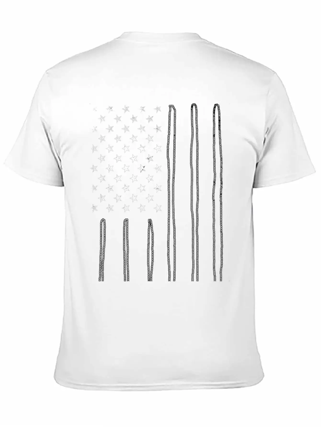 America Flag Dog Tag Unisex Short Sleeve Soft Cotton T-Shirt – Casual Everyday Wear