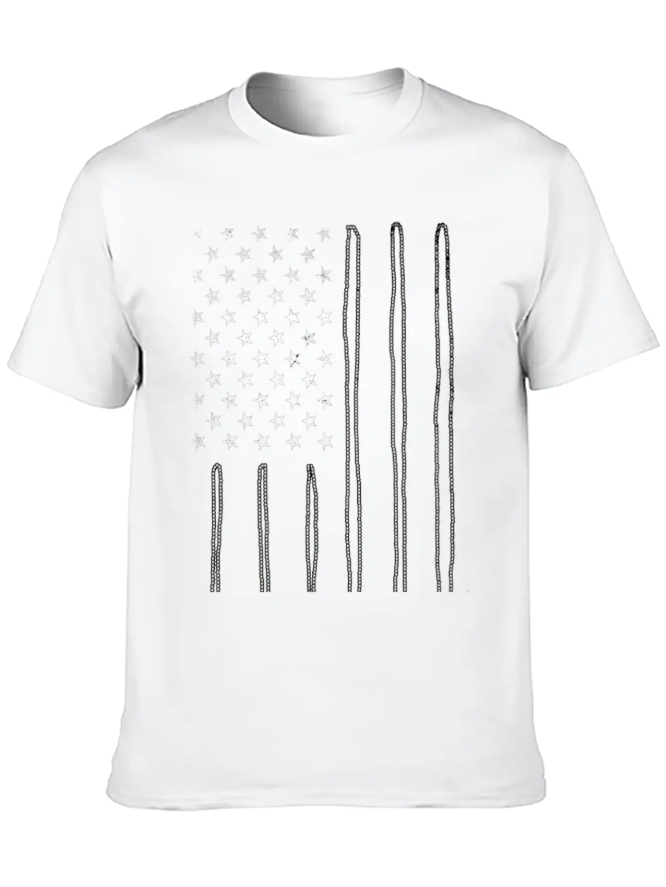 America Flag Dog Tag Unisex Short Sleeve Soft Cotton T-Shirt – Casual Everyday Wear