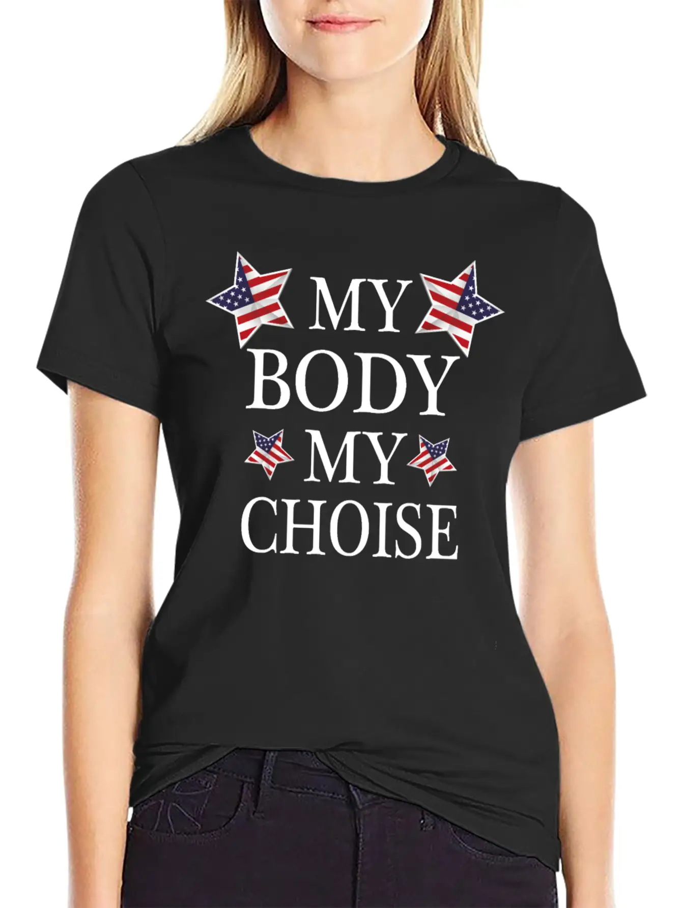 America My Body My Choise Breathable Soft Cotton T-Shirt – Timeless Casual Look