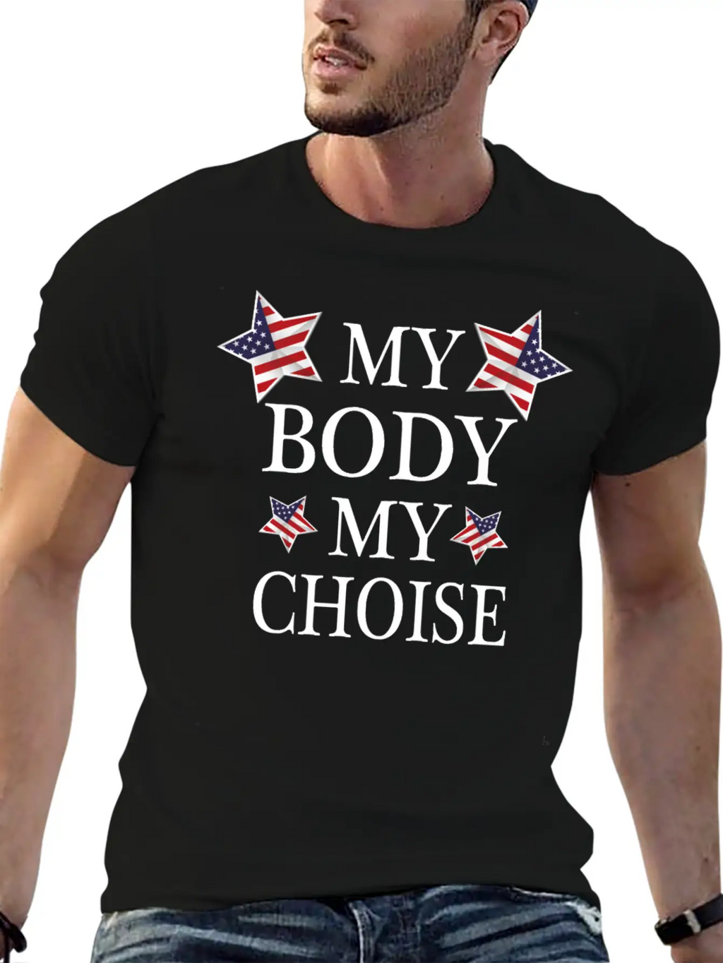 America My Body My Choise Breathable Soft Cotton T-Shirt – Timeless Casual Look