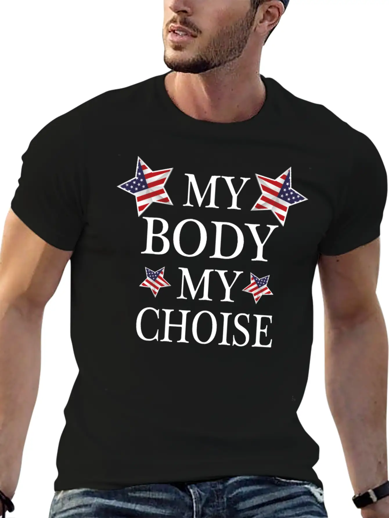 America My Body My Choise Breathable Soft Cotton T-Shirt – Timeless Casual Look