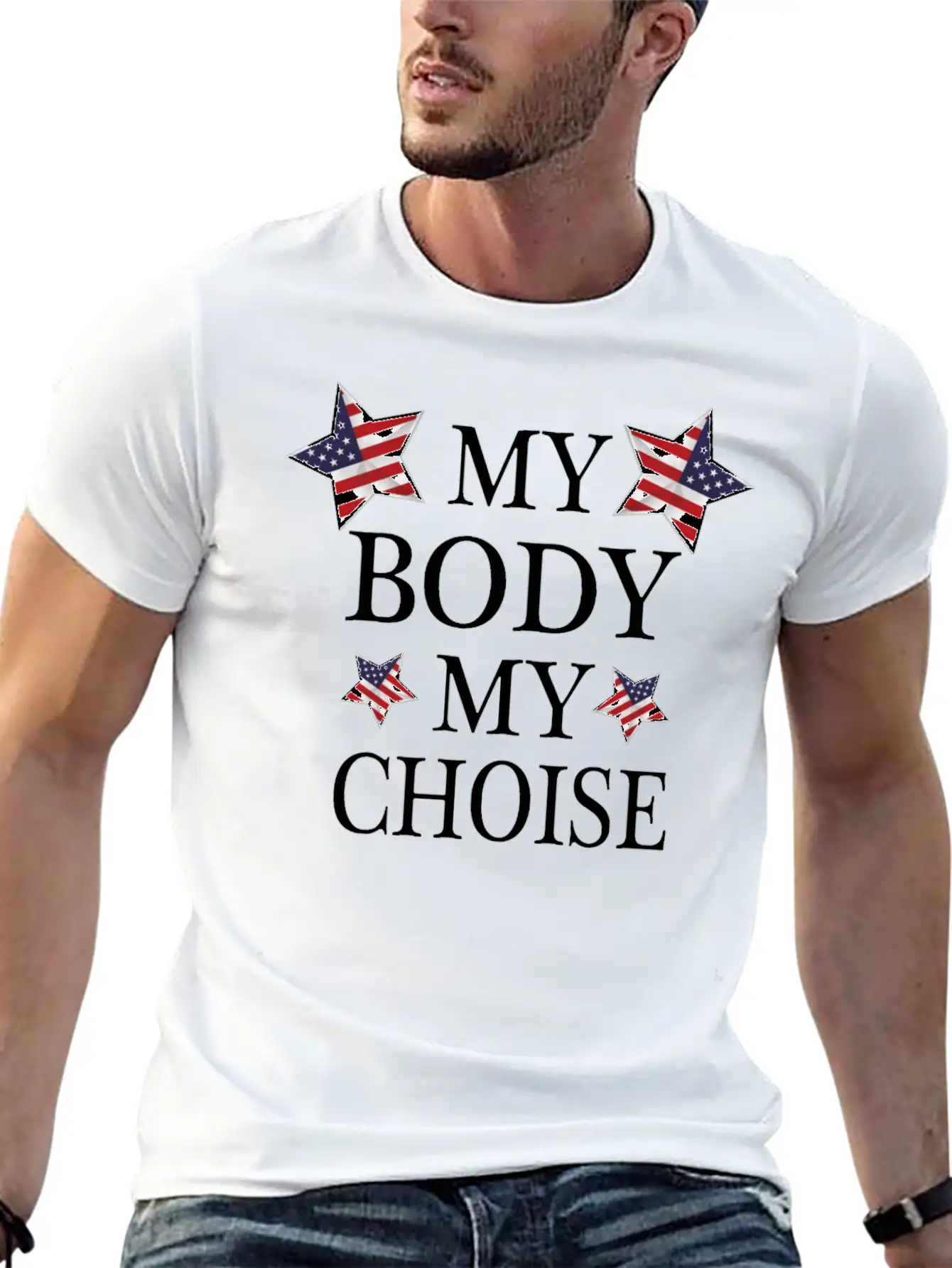 America My Body My Choise Breathable Soft Cotton T-Shirt – Timeless Casual Look