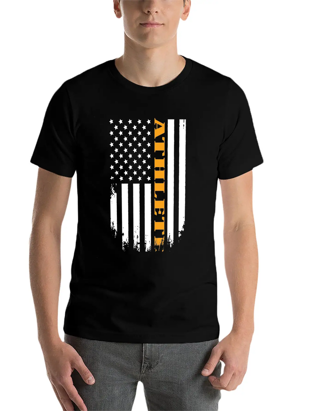 American Athlete Proud Of My Country Casual Graphic T-Shirt – Simple And Comfortable Daily Wear
