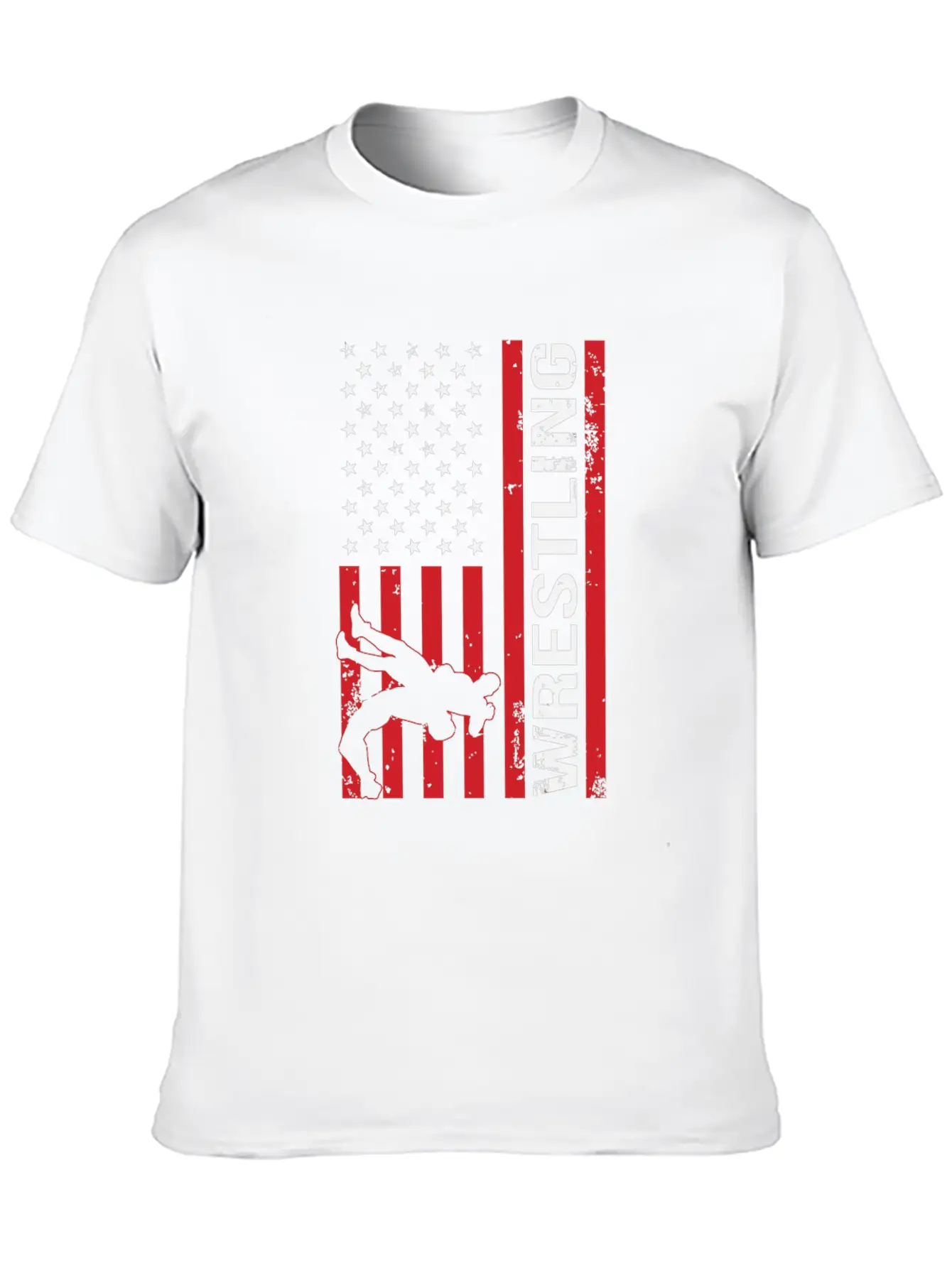 American Flag Competitive Wrestling Stylish Everyday T-Shirt – Unisex Basic Cotton Tee