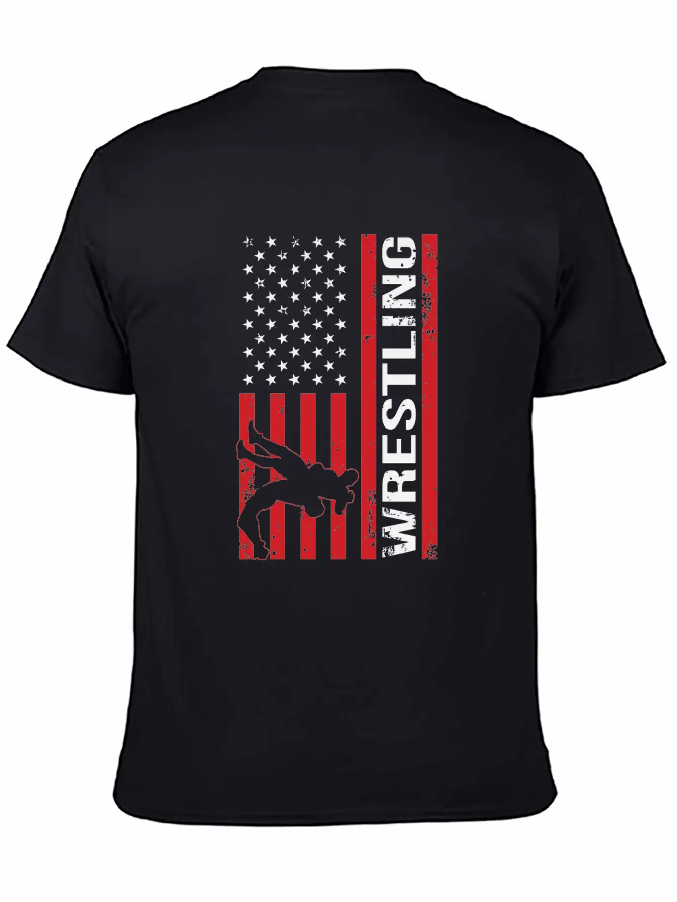 American Flag Competitive Wrestling Stylish Everyday T-Shirt – Unisex Basic Cotton Tee