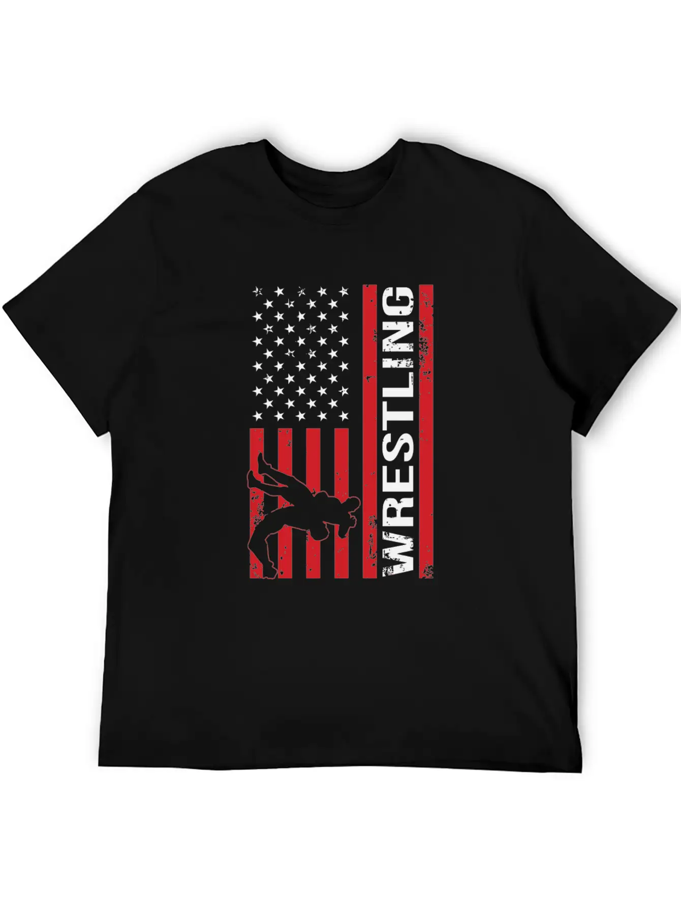 American Flag Competitive Wrestling Stylish Everyday T-Shirt – Unisex Basic Cotton Tee