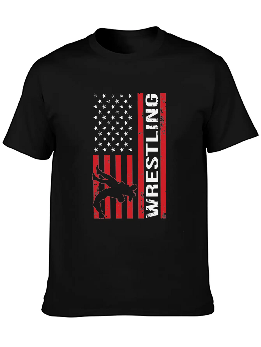 American Flag Competitive Wrestling Stylish Everyday T-Shirt – Unisex Basic Cotton Tee