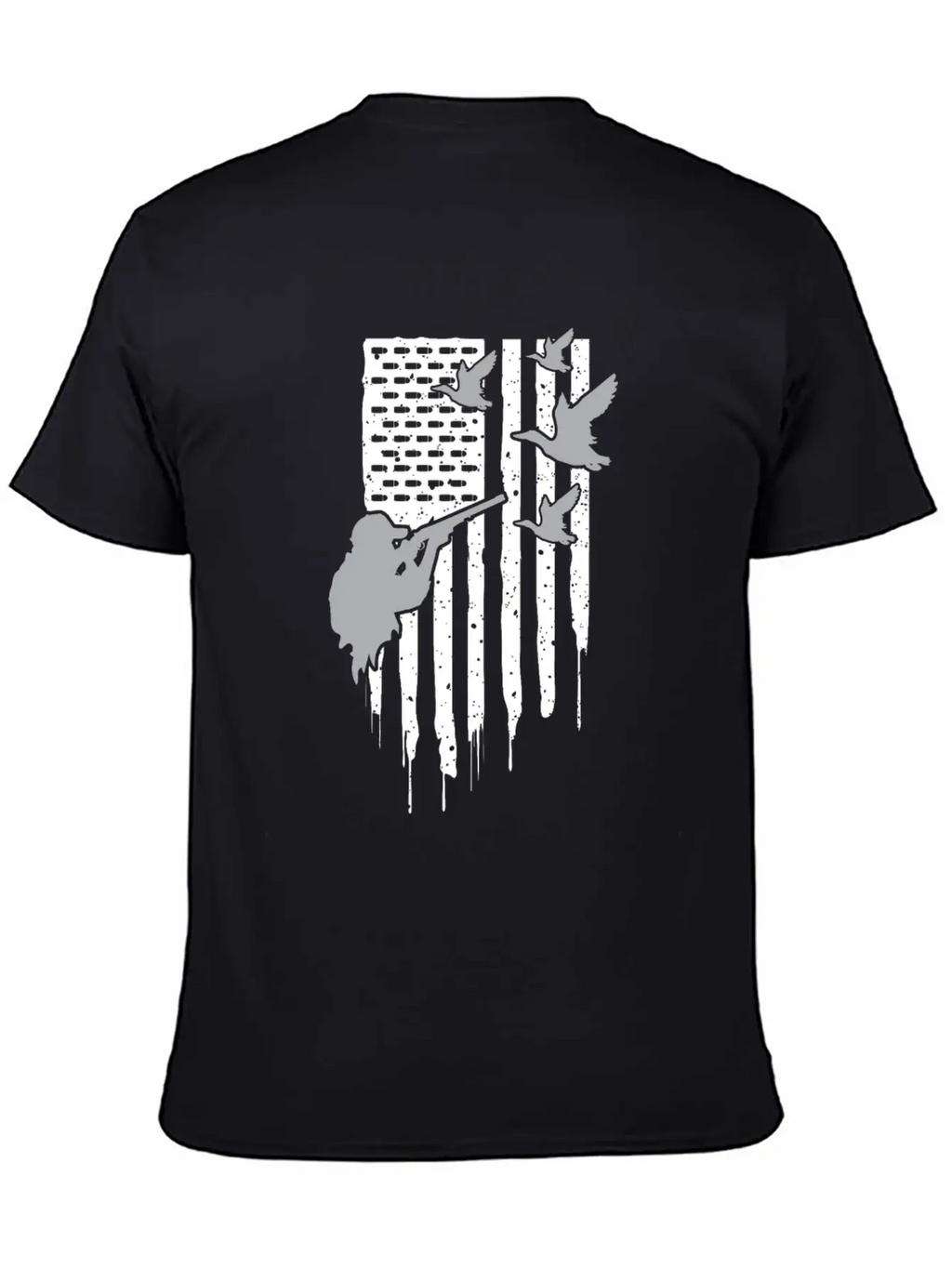 American Flag Duck Hunting Unisex Casual T-Shirt – Clean Design For Daily Comfort