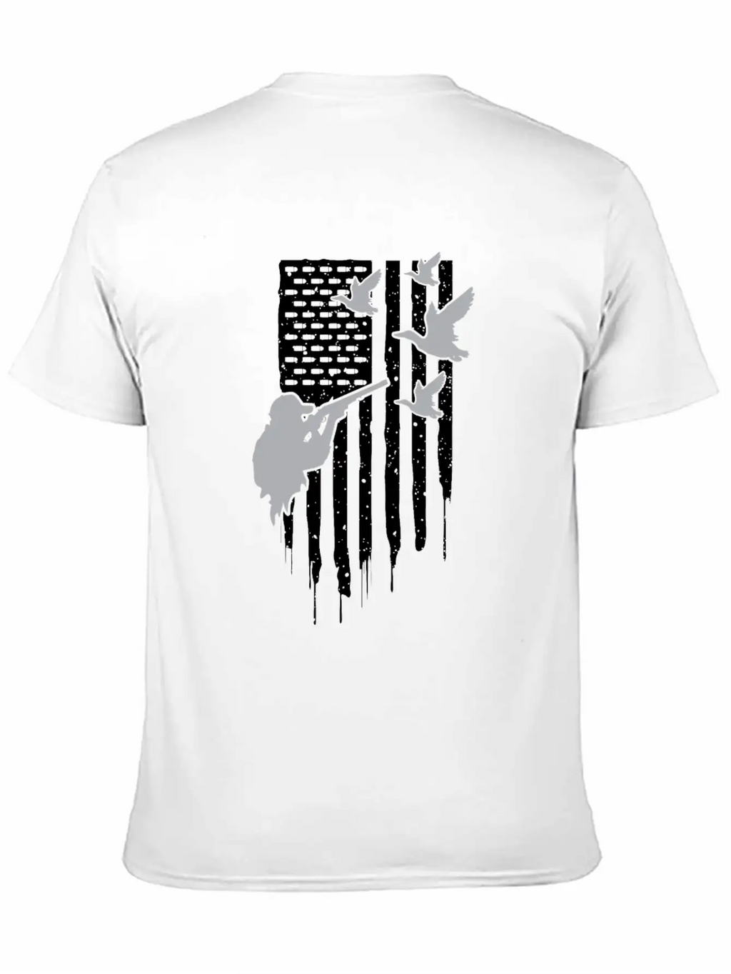 American Flag Duck Hunting Unisex Casual T-Shirt – Clean Design For Daily Comfort