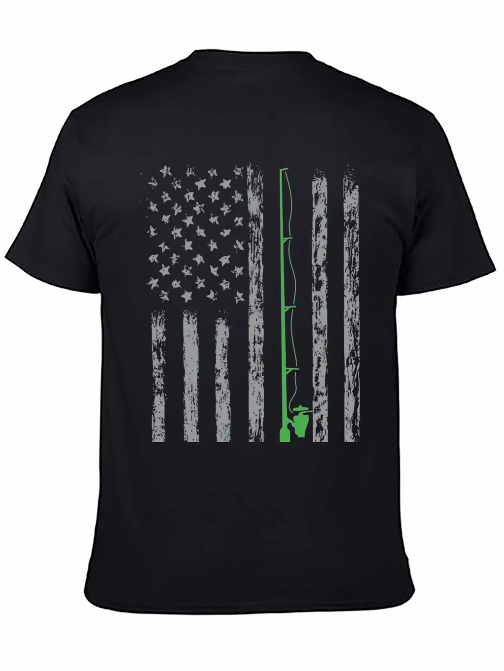 American Flag Fishing Gifts Retro Us Flag Vintage Unisex Short Sleeve Soft Cotton T-Shirt – Casual Everyday Wear