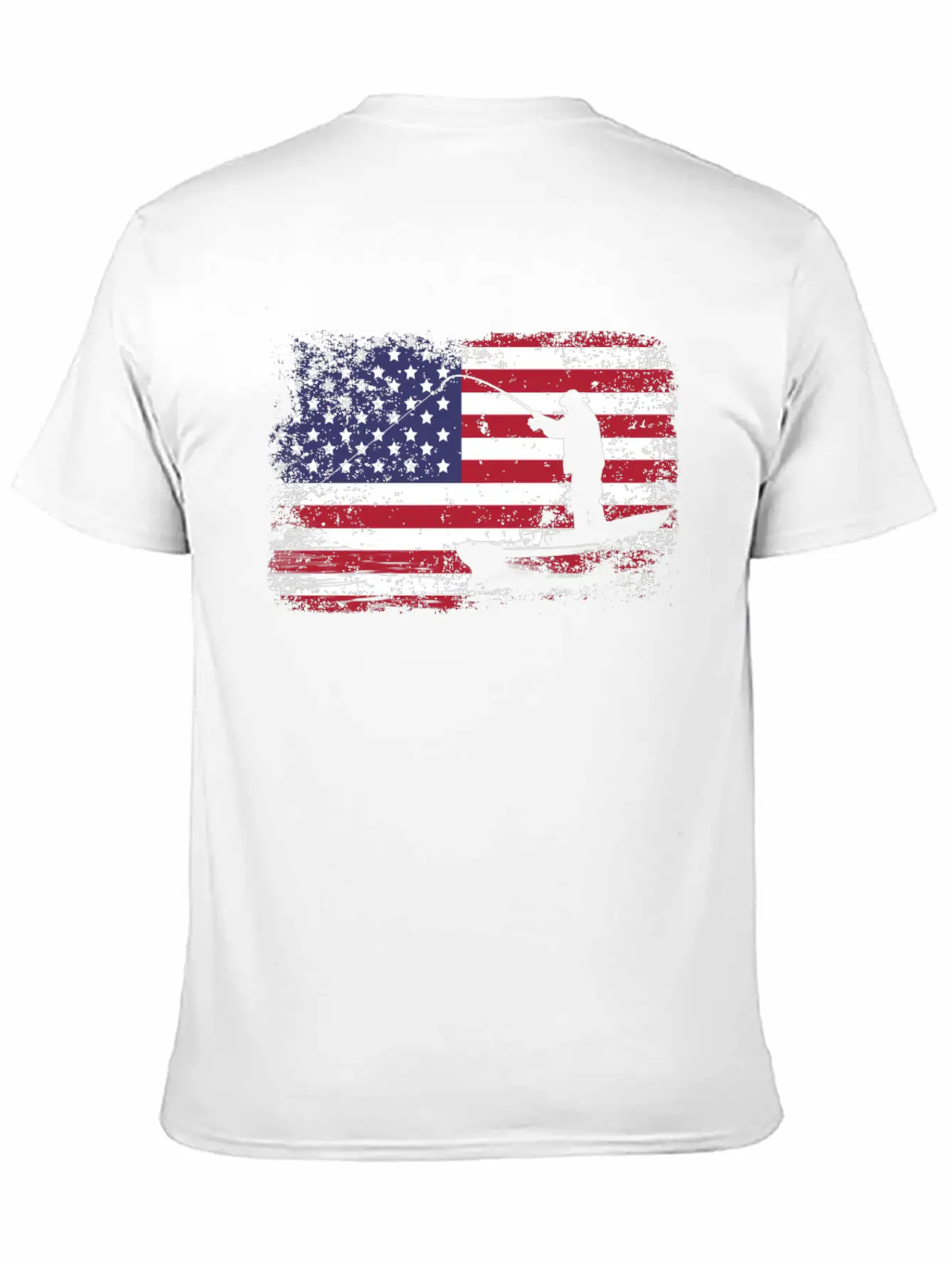 American Flag Fishing Stylish Everyday T-Shirt – Unisex Basic Cotton Tee