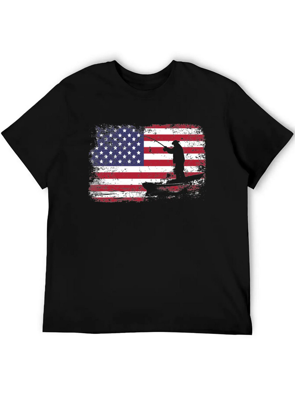 American Flag Fishing Stylish Everyday T-Shirt – Unisex Basic Cotton Tee