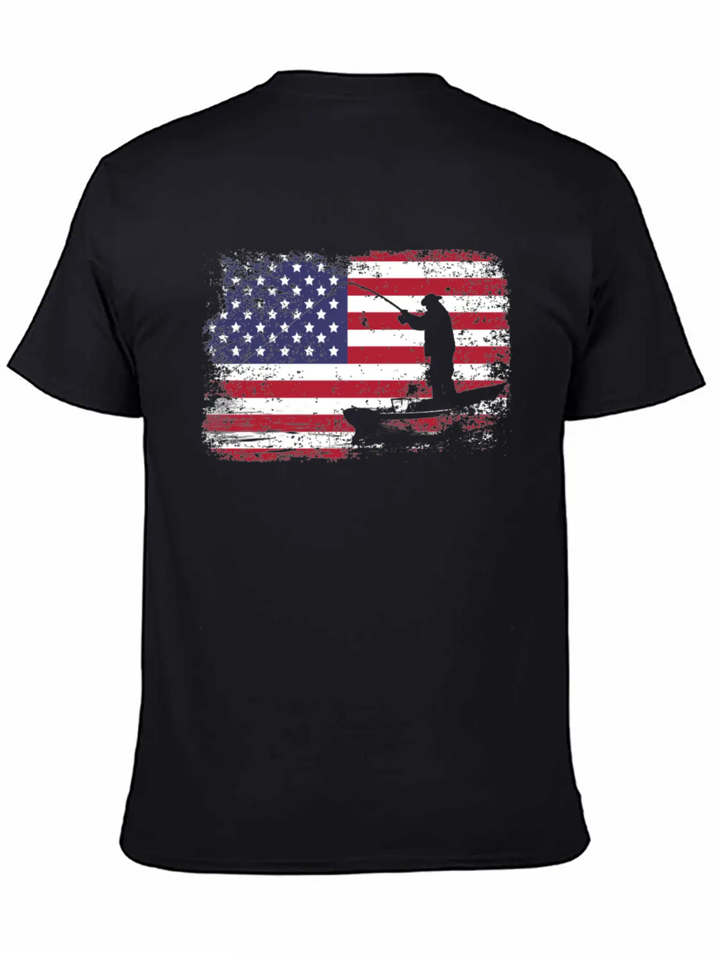 American Flag Fishing Stylish Everyday T-Shirt – Unisex Basic Cotton Tee