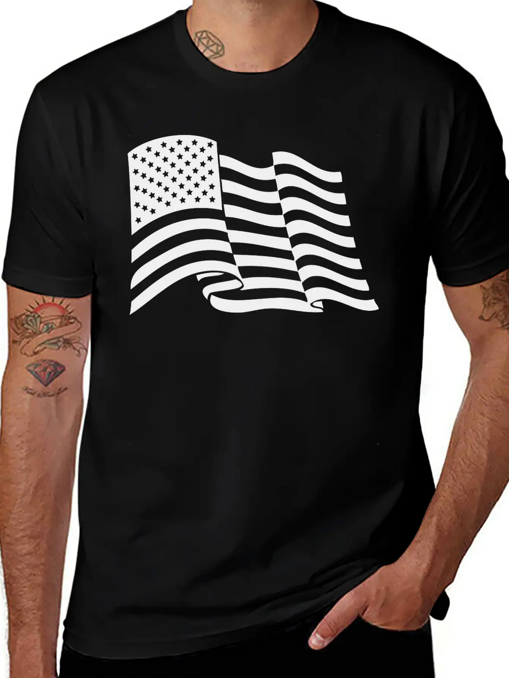 American Flag Tactical Subdued Unisex Casual T-Shirt – Clean Design For Daily Comfort