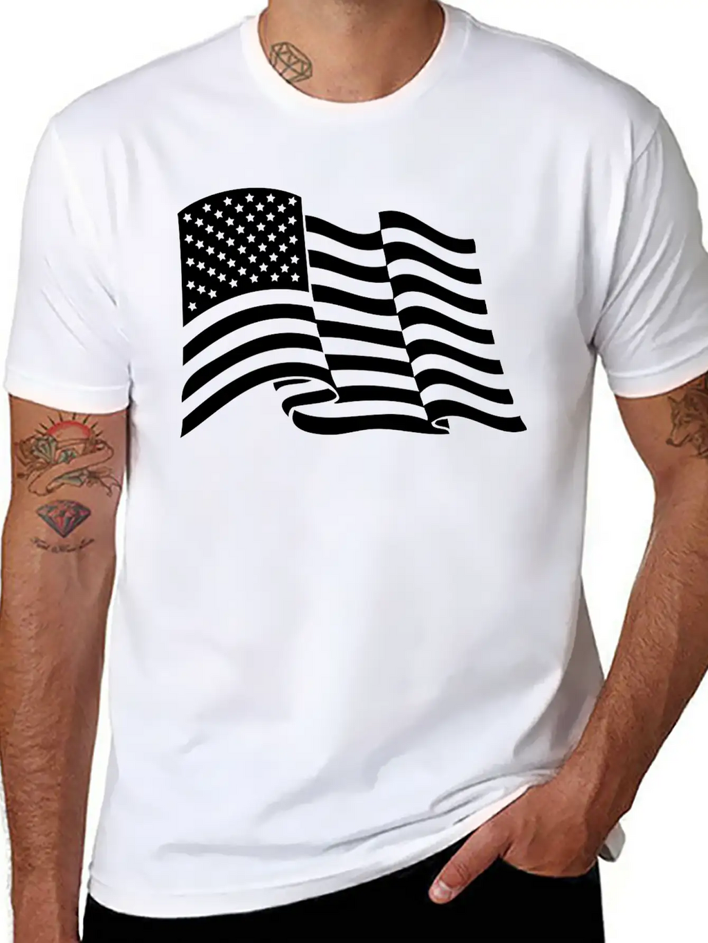 American Flag Tactical Subdued Unisex Casual T-Shirt – Clean Design For Daily Comfort