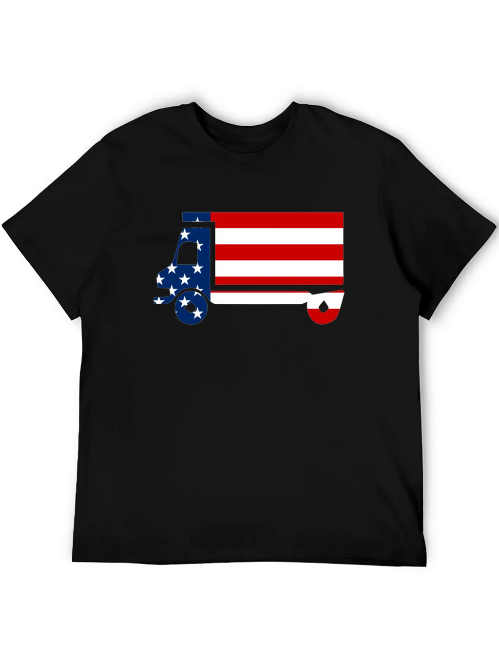 American Flag Truck 4th Of July Stylish Everyday T-Shirt – Unisex Basic Cotton Tee