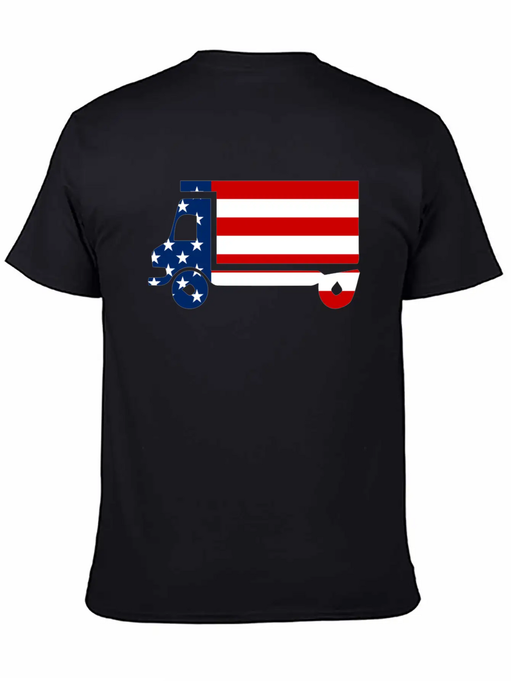 American Flag Truck 4th Of July Stylish Everyday T-Shirt – Unisex Basic Cotton Tee