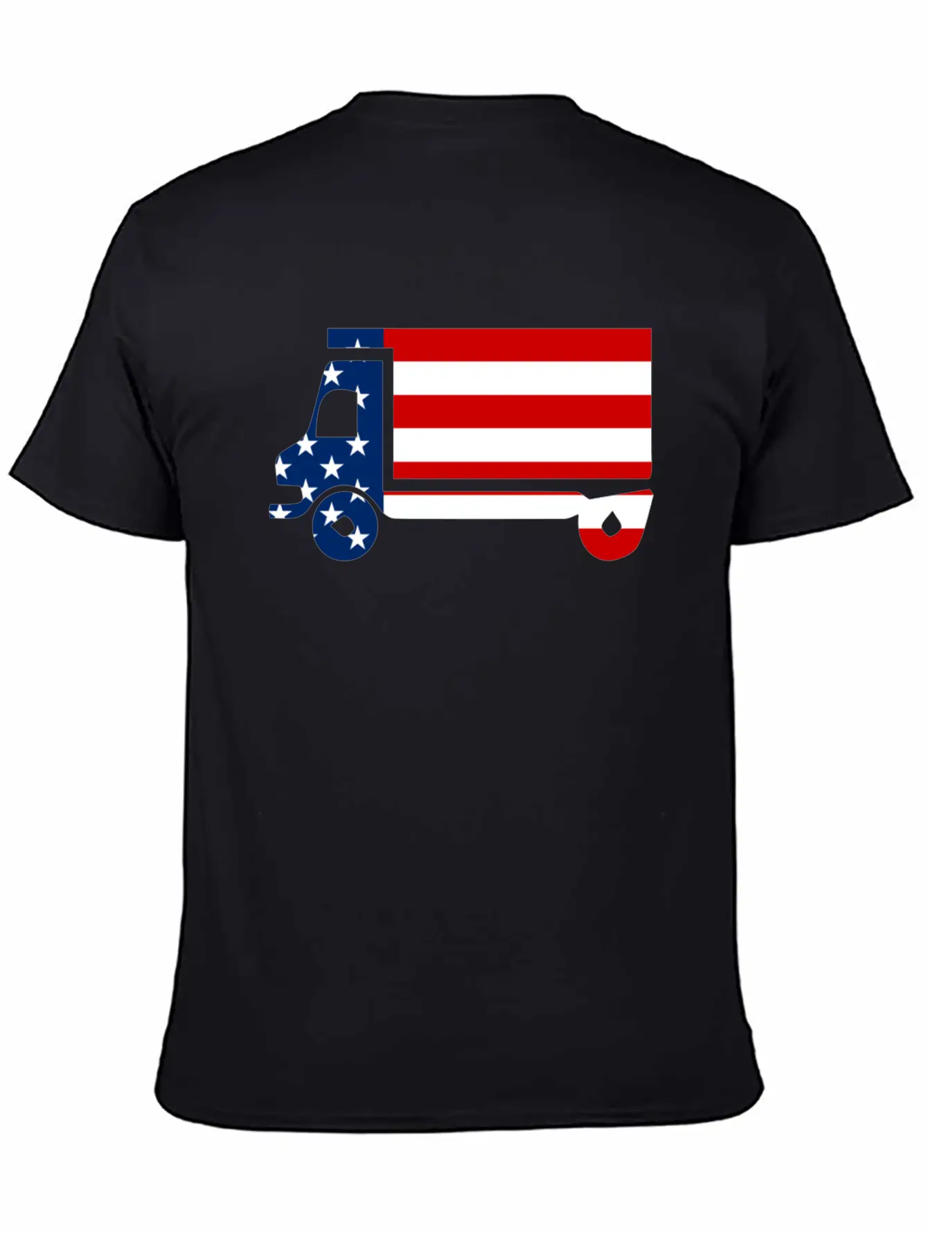American Flag Truck 4th Of July Stylish Everyday T-Shirt – Unisex Basic Cotton Tee