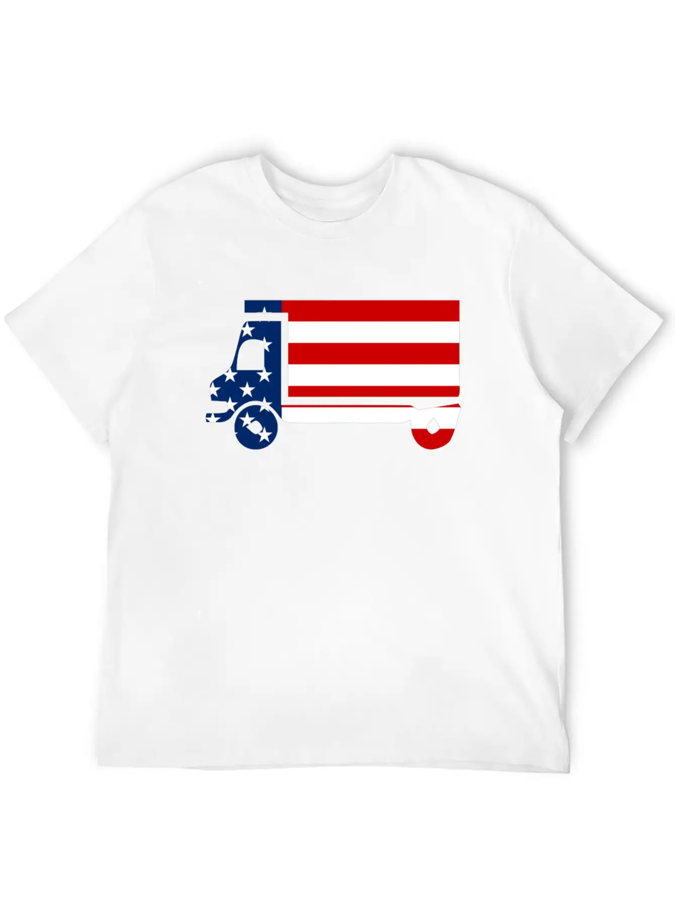American Flag Truck 4th Of July Stylish Everyday T-Shirt – Unisex Basic Cotton Tee