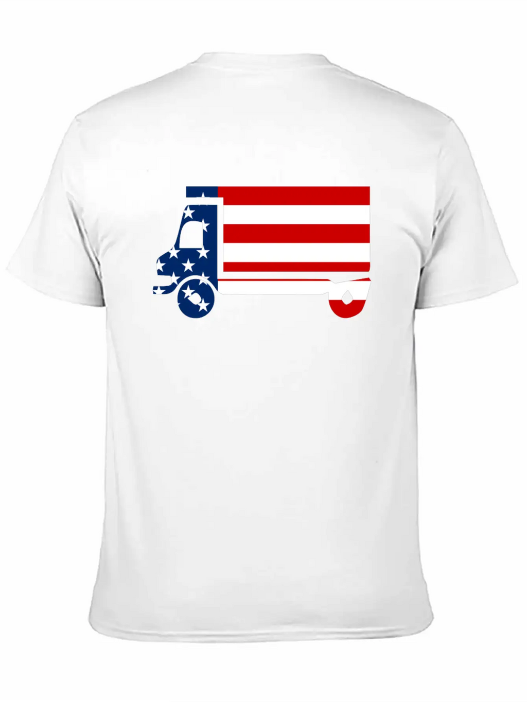 American Flag Truck 4th Of July Stylish Everyday T-Shirt – Unisex Basic Cotton Tee