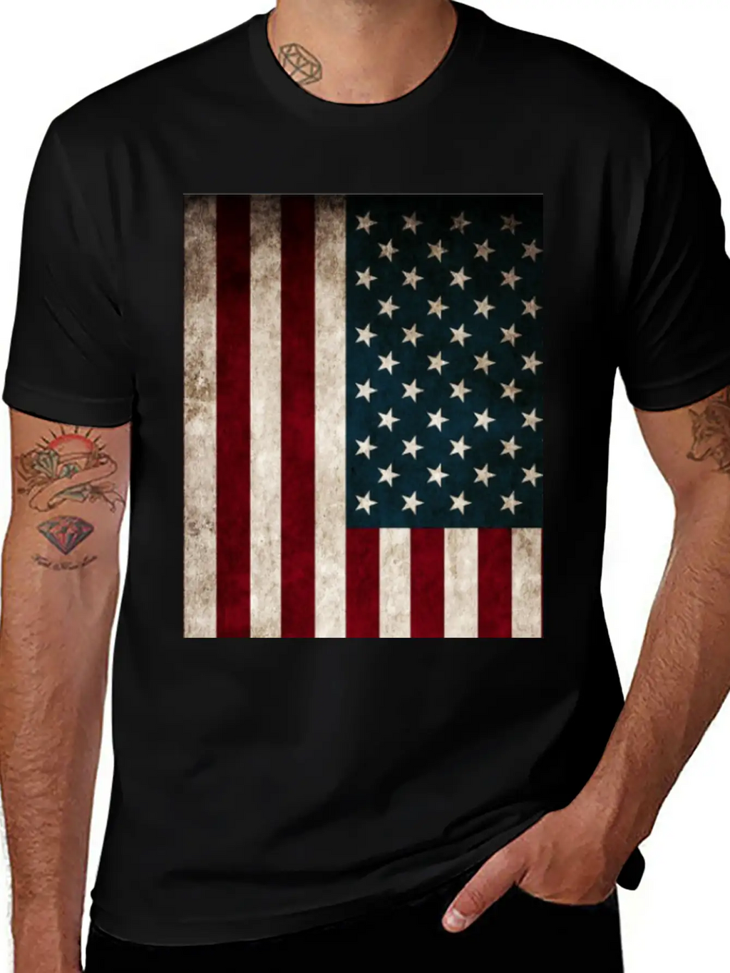 American Flag Unisex Casual T-Shirt – Clean Design For Daily Comfort