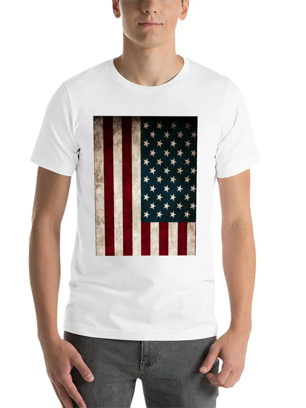 American Flag Unisex Casual T-Shirt – Clean Design For Daily Comfort