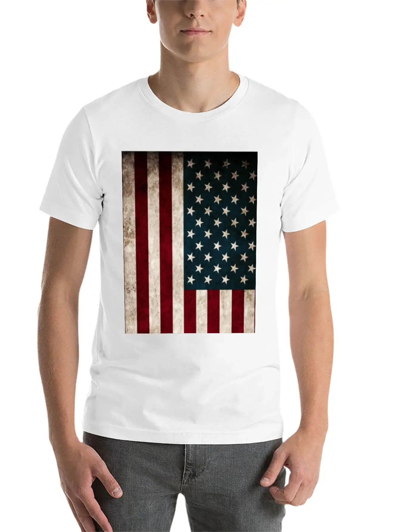 American Flag Unisex Casual T-Shirt – Clean Design For Daily Comfort