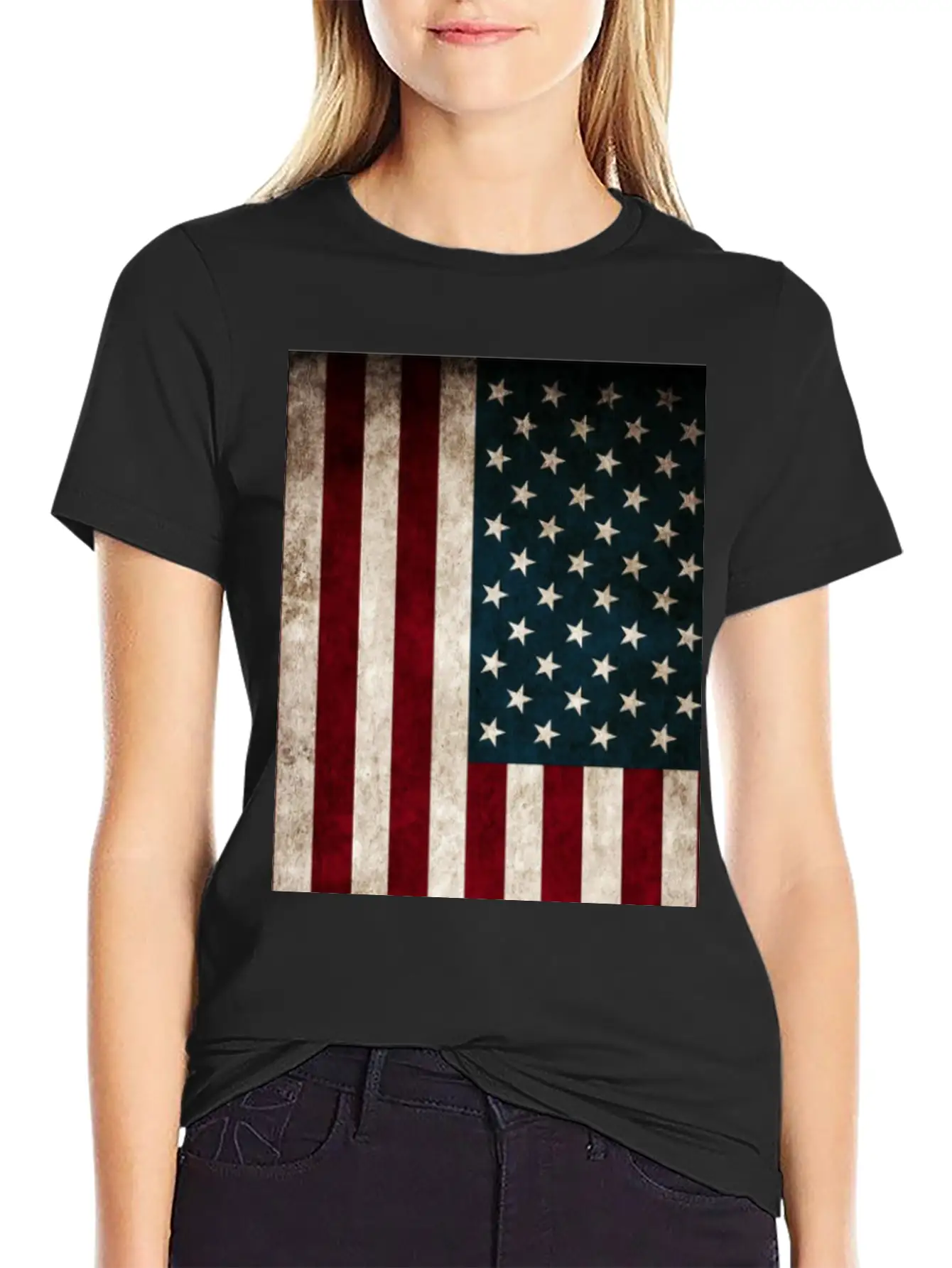 American Flag Unisex Casual T-Shirt – Clean Design For Daily Comfort