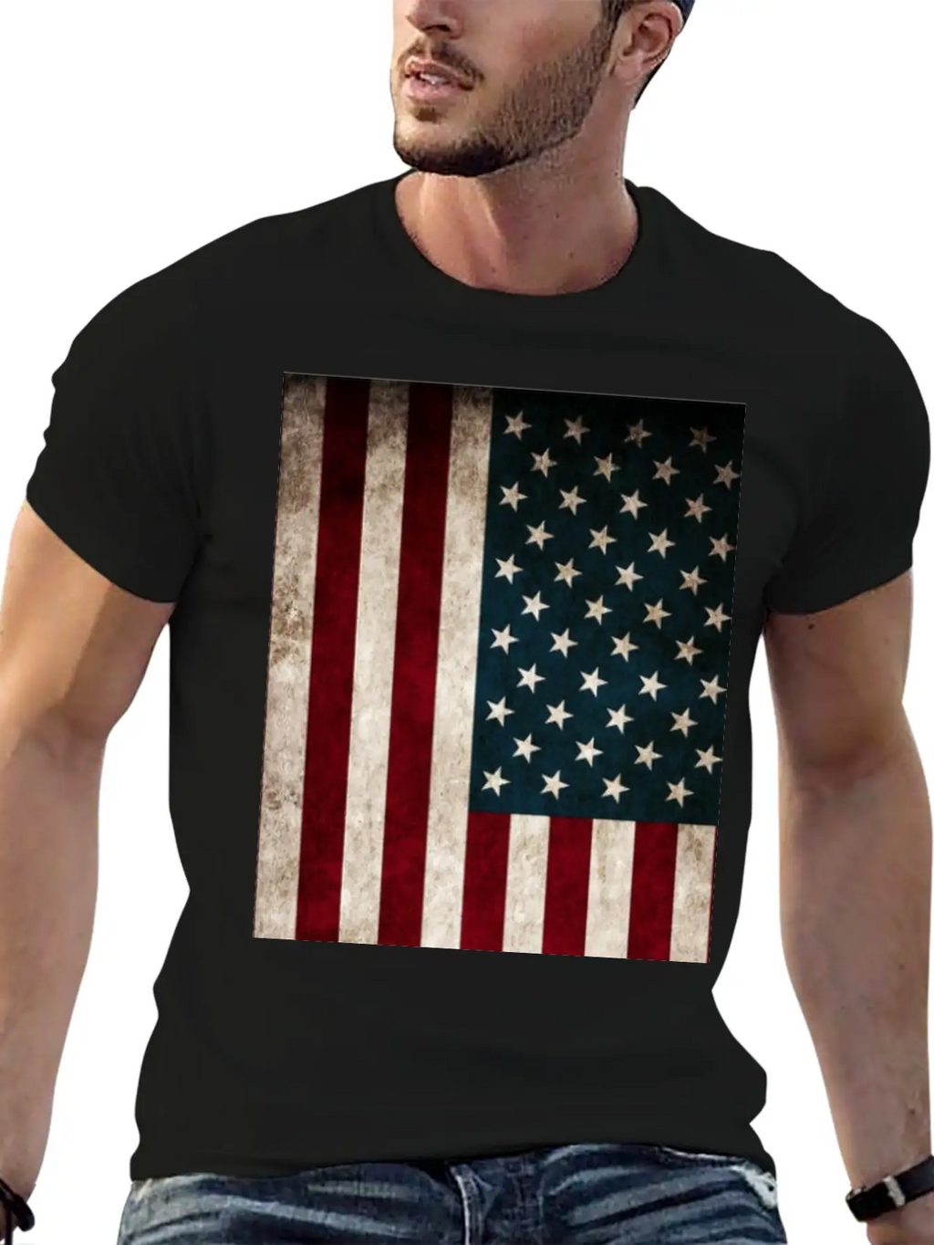 American Flag Unisex Casual T-Shirt – Clean Design For Daily Comfort