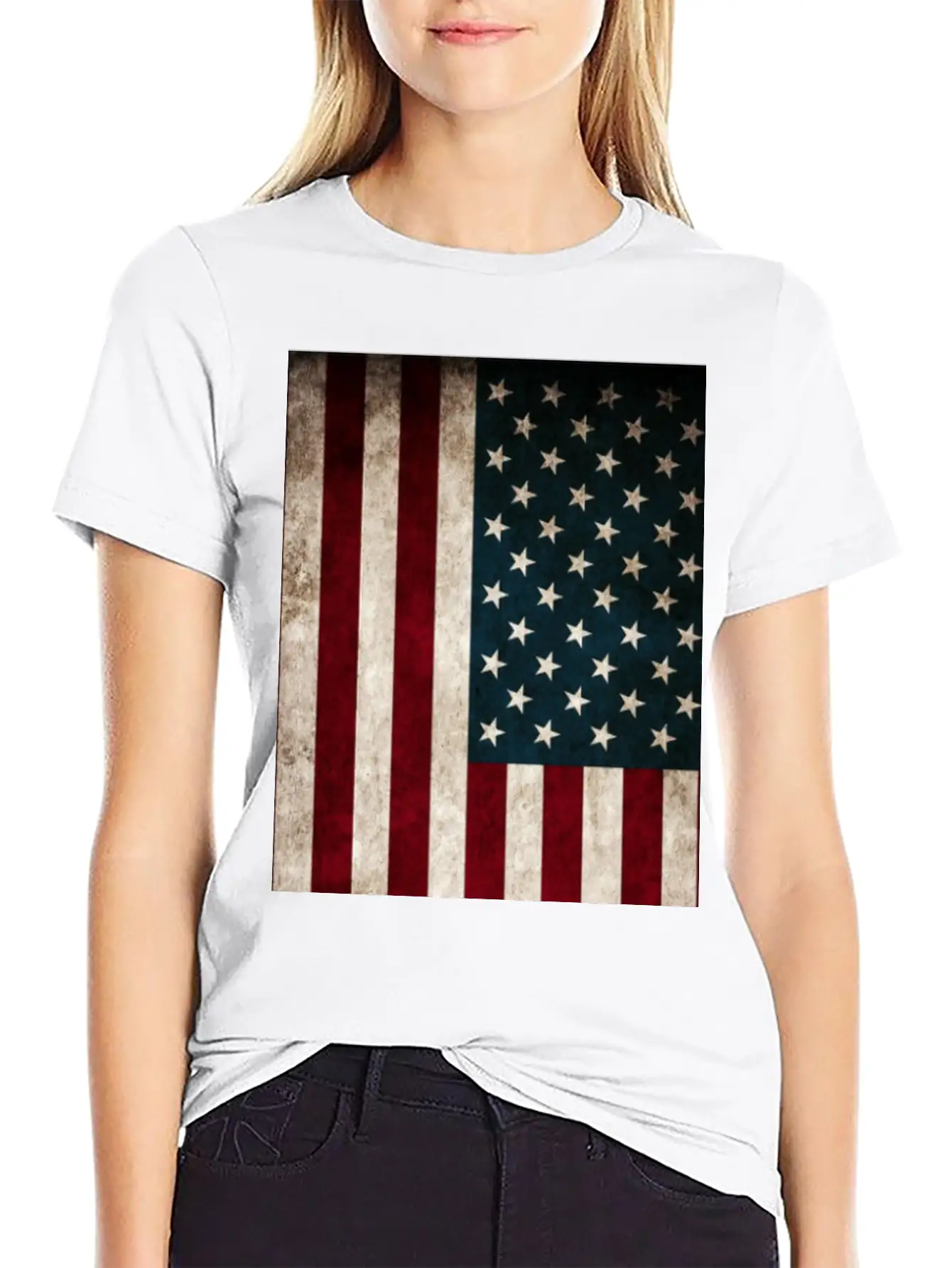 American Flag Unisex Casual T-Shirt – Clean Design For Daily Comfort