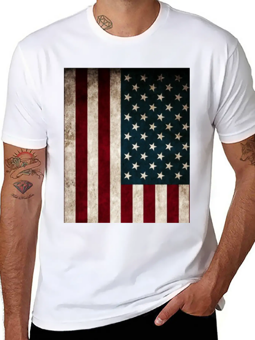American Flag Unisex Casual T-Shirt – Clean Design For Daily Comfort