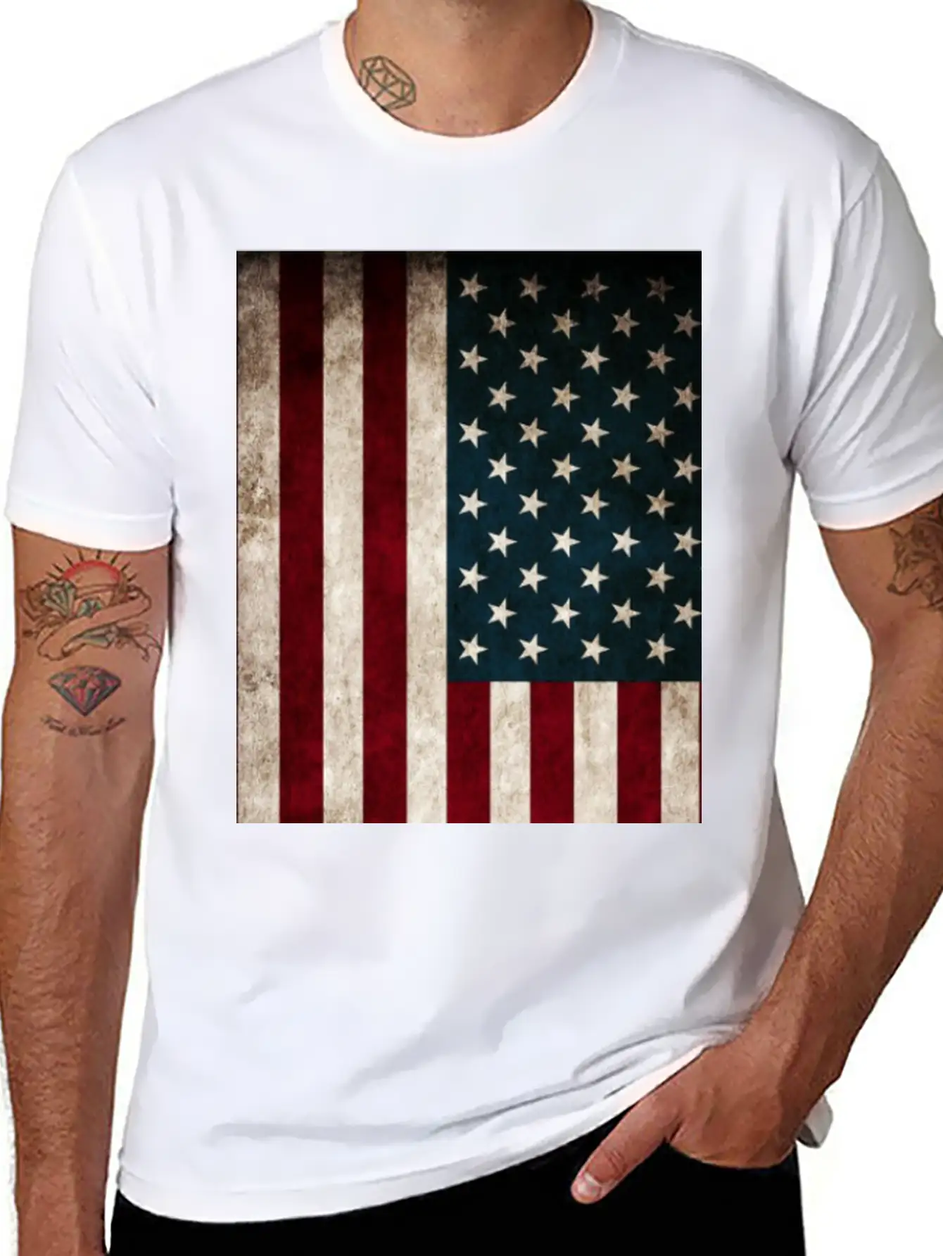 American Flag Unisex Casual T-Shirt – Clean Design For Daily Comfort