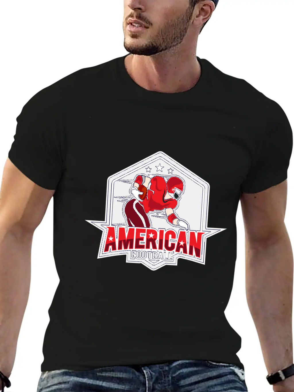 AMERICAN FOOTBAL Essential Cotton Tee For Daily Outfits – Unisex Style