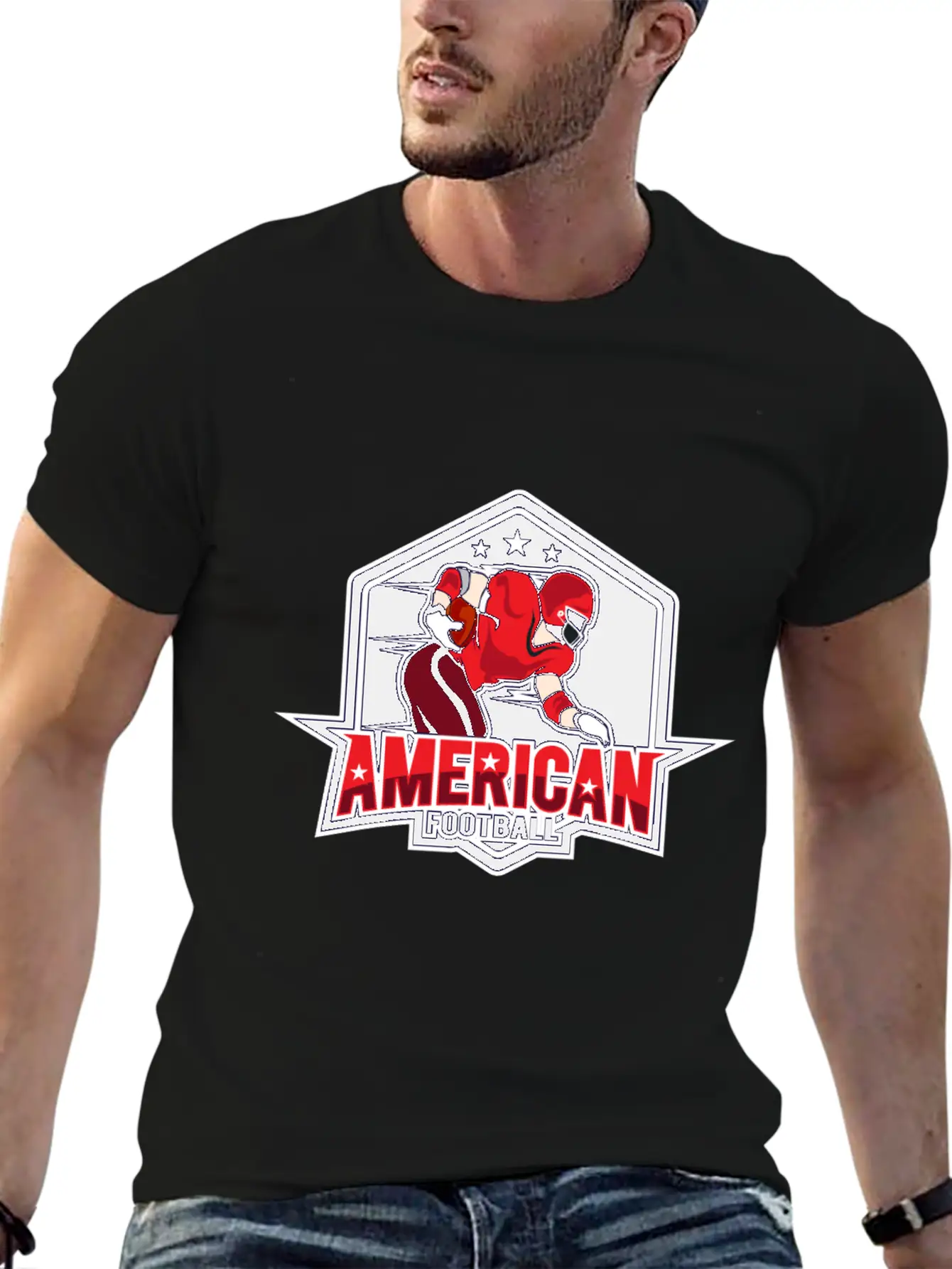 AMERICAN FOOTBAL Essential Cotton Tee For Daily Outfits – Unisex Style