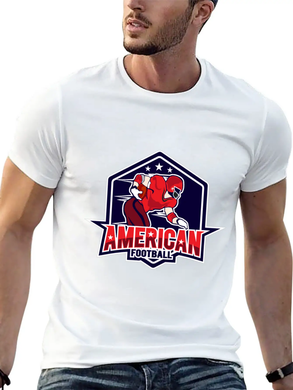 AMERICAN FOOTBAL Essential Cotton Tee For Daily Outfits – Unisex Style