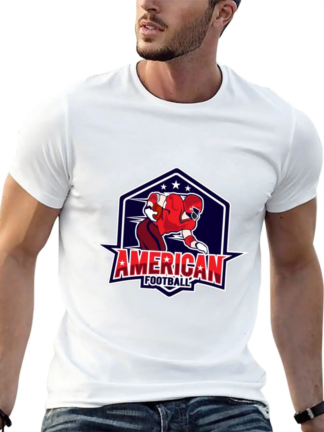 AMERICAN FOOTBAL Essential Cotton Tee For Daily Outfits – Unisex Style