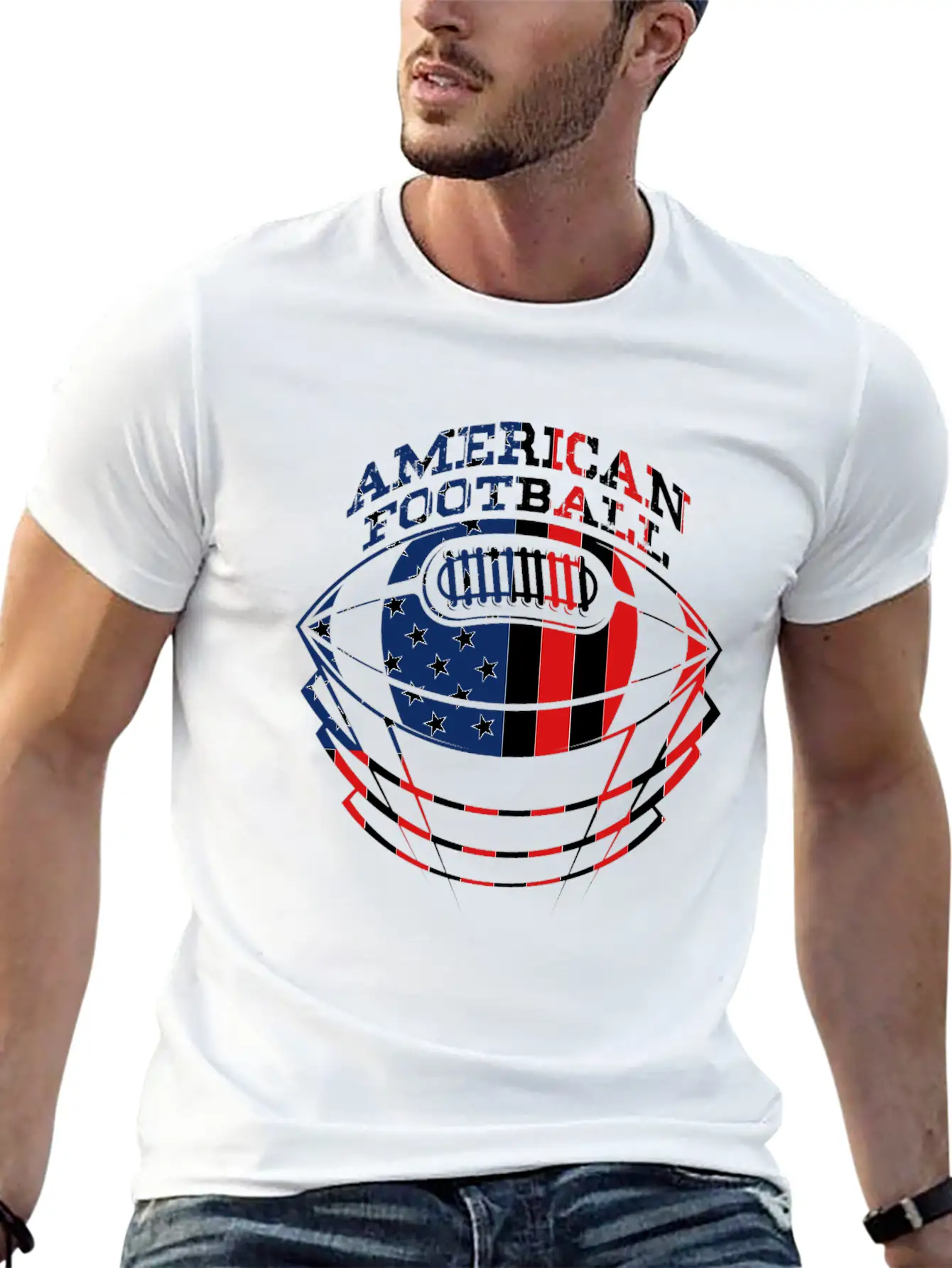 American Football Breathable Graphic T-Shirt – Perfect For Casual Days