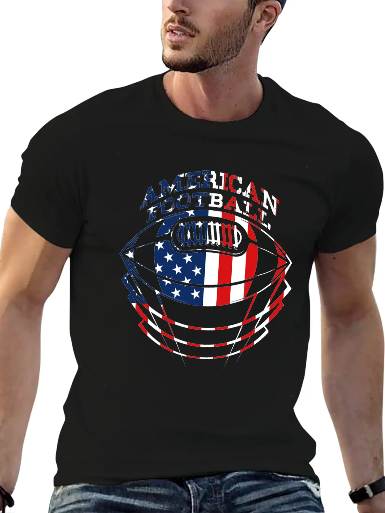 American Football Breathable Graphic T-Shirt – Perfect For Casual Days