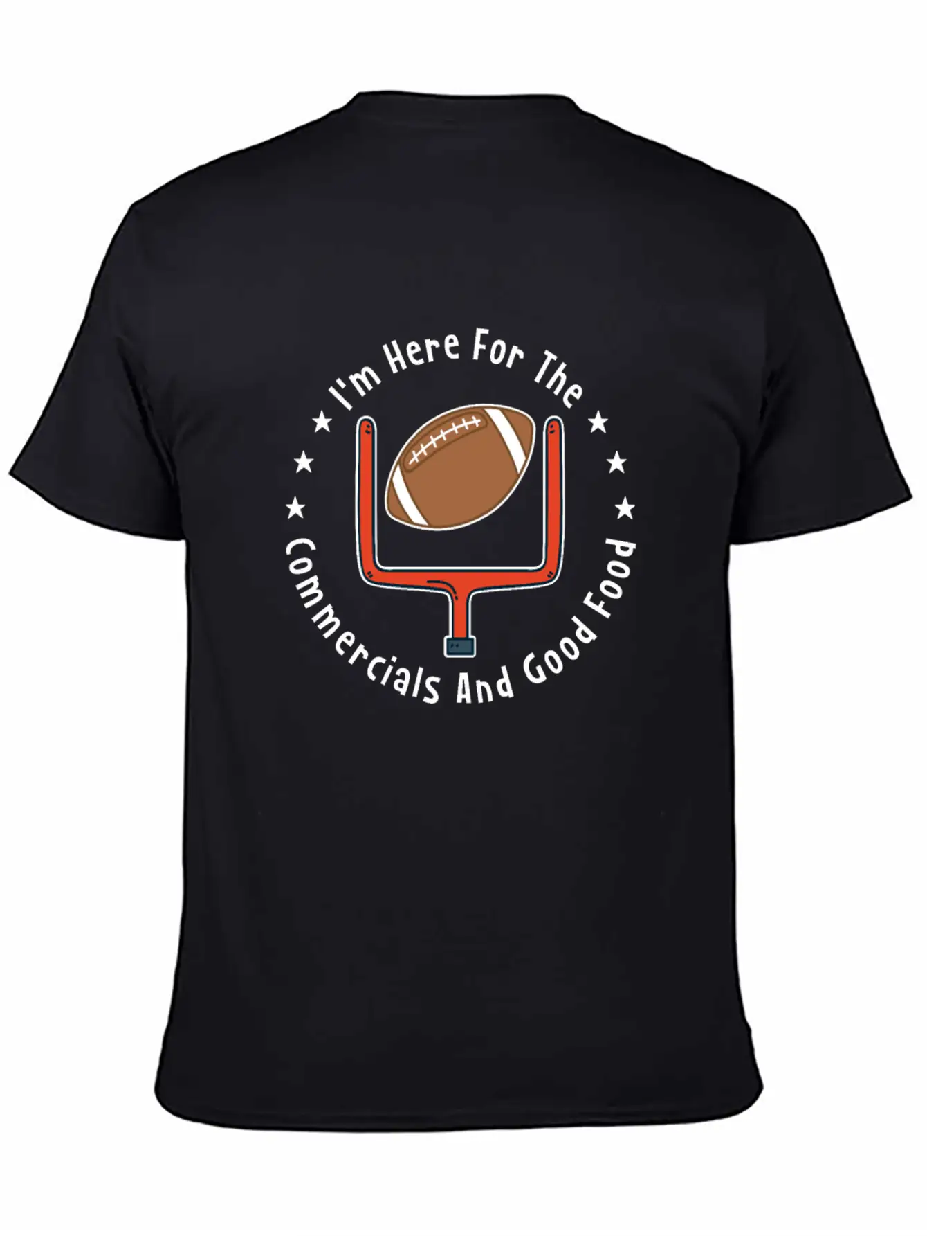 American Football Commercials And Food Essential Cotton Tee For Daily Outfits – Unisex Style