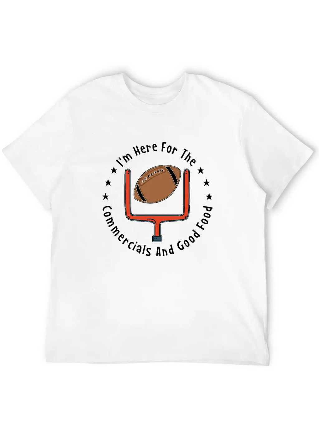 American Football Commercials And Food Essential Cotton Tee For Daily Outfits – Unisex Style