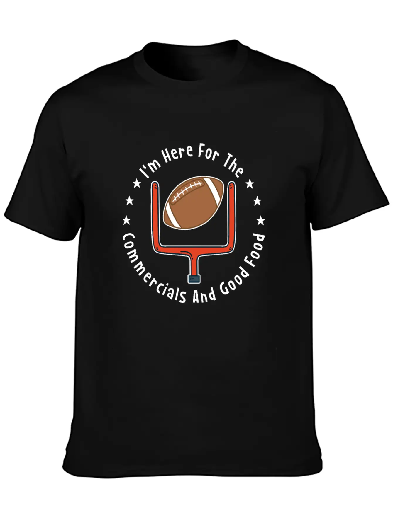 American Football Commercials And Food Essential Cotton Tee For Daily Outfits – Unisex Style