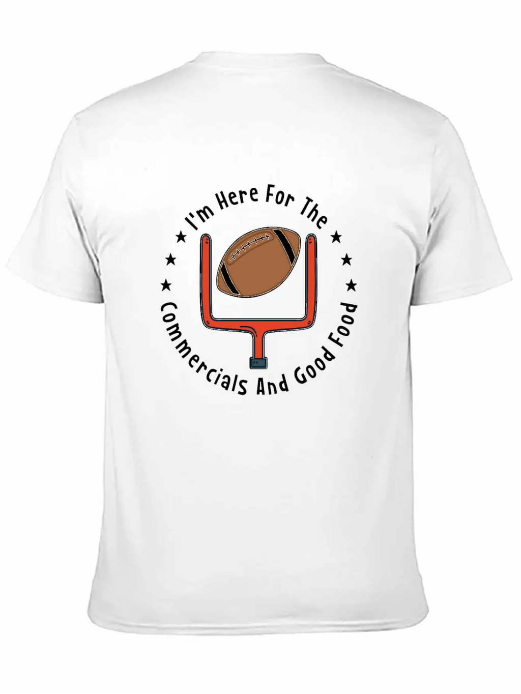 American Football Commercials And Food Essential Cotton Tee For Daily Outfits – Unisex Style