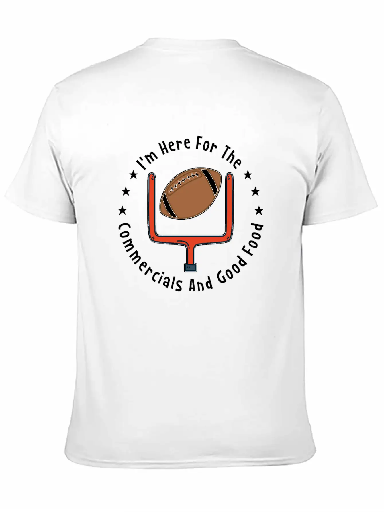 American Football Commercials And Food Essential Cotton Tee For Daily Outfits – Unisex Style