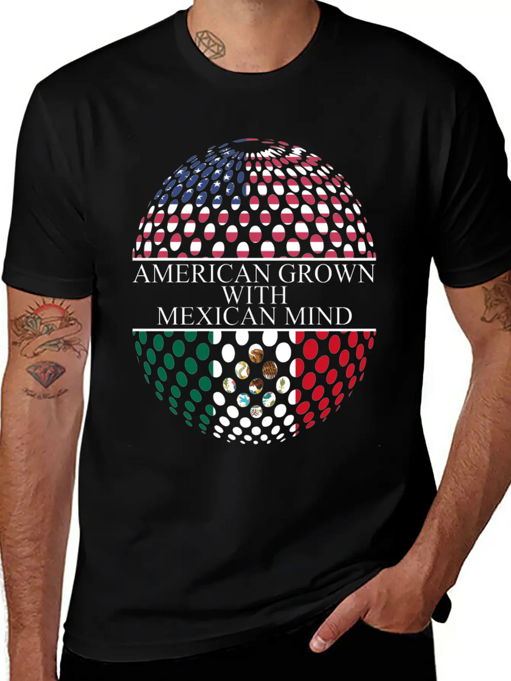 American Grown With Mexican Mind Unisex Casual T-Shirt – Clean Design For Daily Comfort