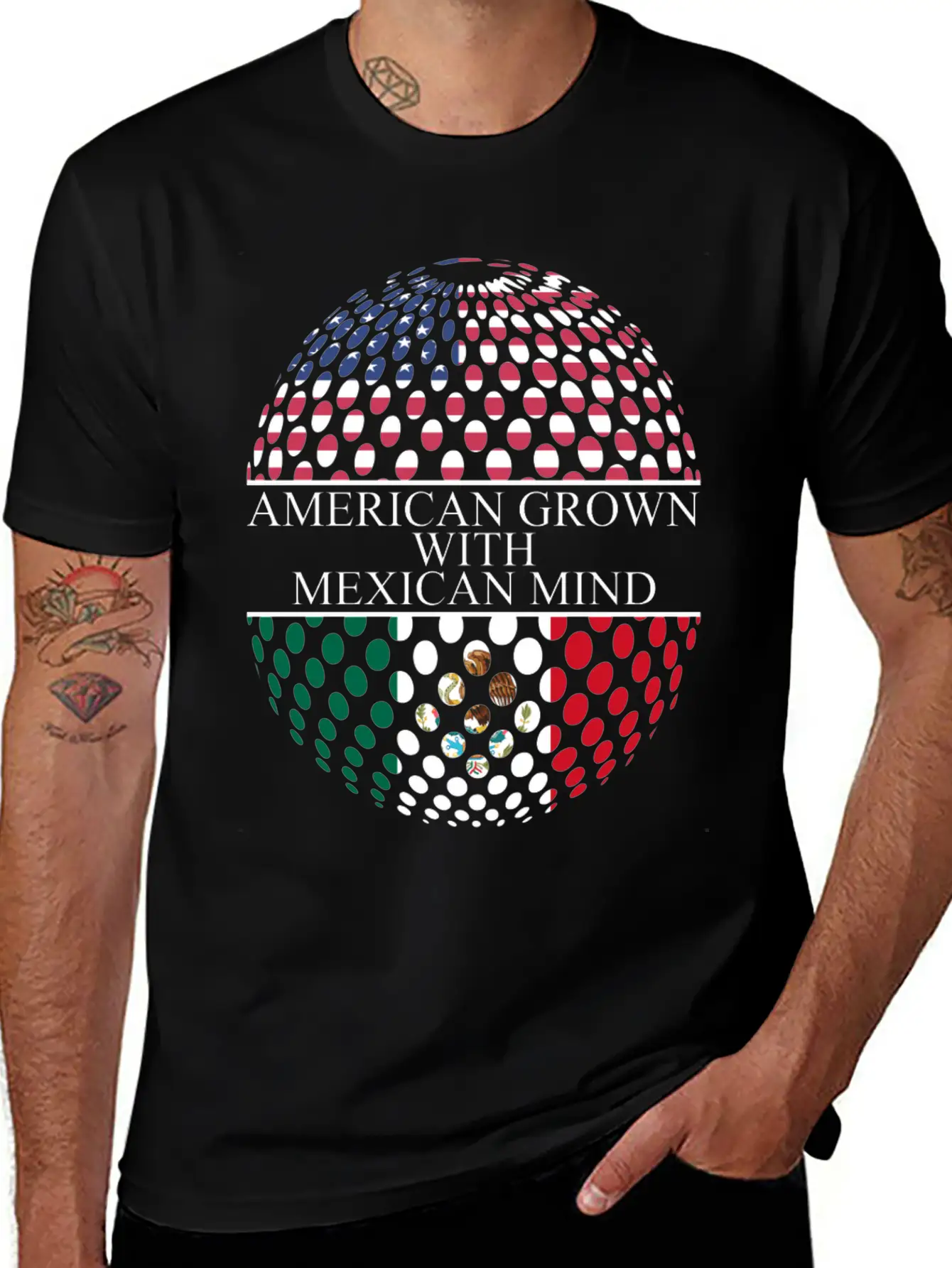 American Grown With Mexican Mind Unisex Casual T-Shirt – Clean Design For Daily Comfort