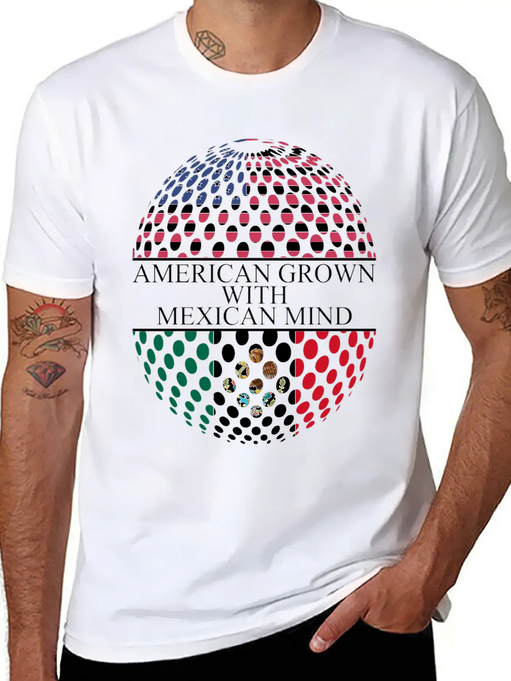 American Grown With Mexican Mind Unisex Casual T-Shirt – Clean Design For Daily Comfort