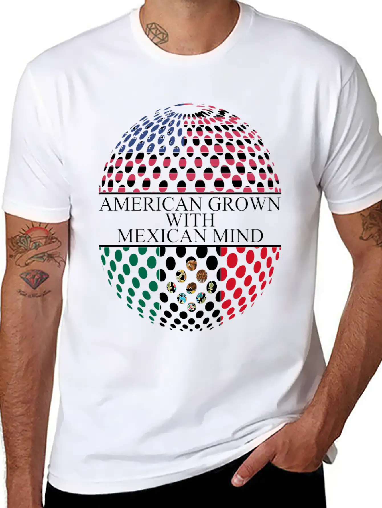 American Grown With Mexican Mind Unisex Casual T-Shirt – Clean Design For Daily Comfort