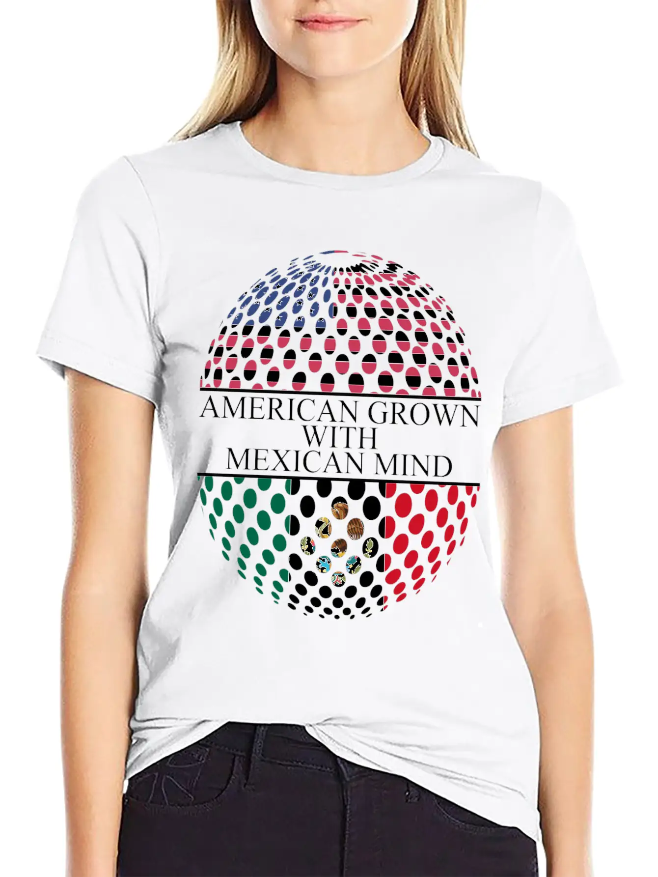 American Grown With Mexican Mind Unisex Casual T-Shirt – Clean Design For Daily Comfort