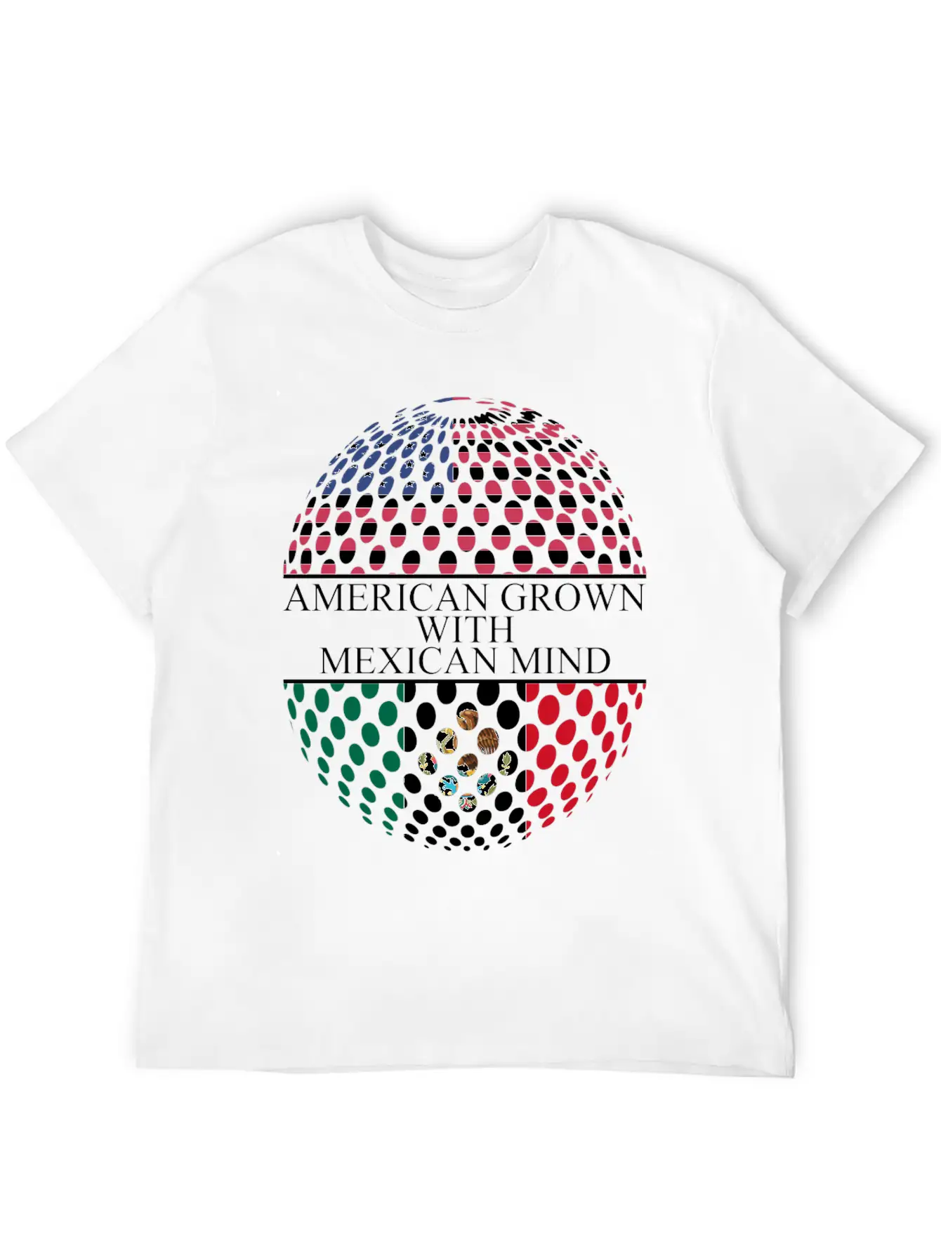 American Grown With Mexican Mind Unisex Casual T-Shirt – Clean Design For Daily Comfort