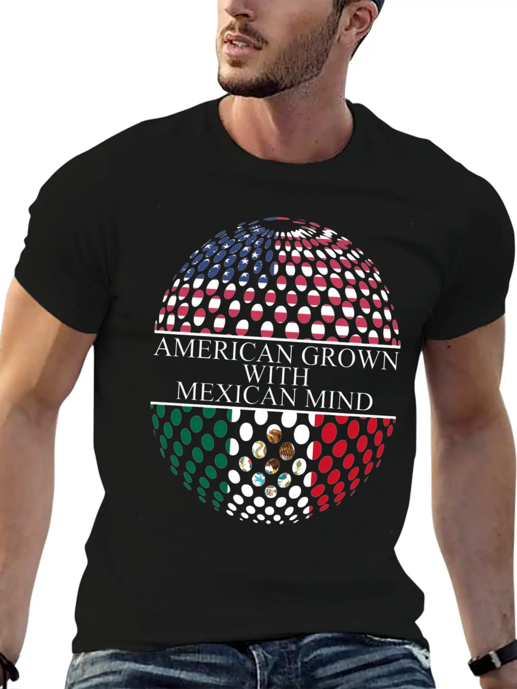 American Grown With Mexican Mind Unisex Casual T-Shirt – Clean Design For Daily Comfort